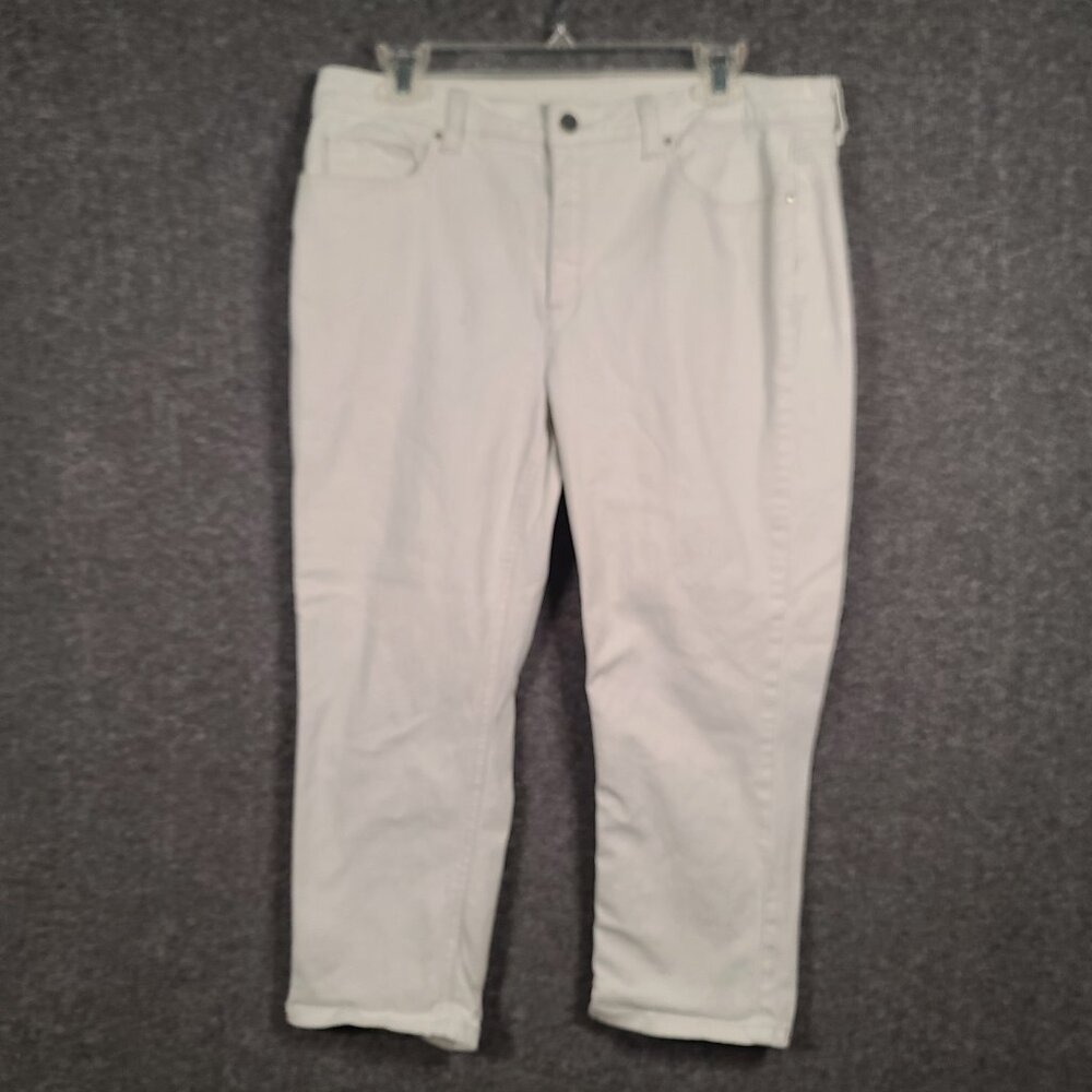Jones New York Women's Size 14 White Lexington Skinny Classic Stretch Jean Capri